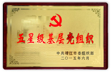 2015年度靖江市五星級基層黨組織